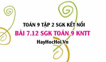 Bài 7.12 SGK Toán 9 tập 2 Kết nối tri thức